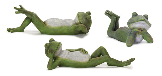 Frog (Set of 3) 14.75"W x 4.25"H Resin