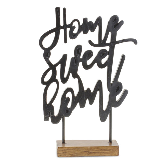 Home Sweet Home Sign 7"L x 11.25"H Resin