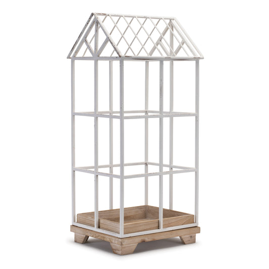 Greenhouse 12"L x 9.5"W x 25.5"H Iron/Wood